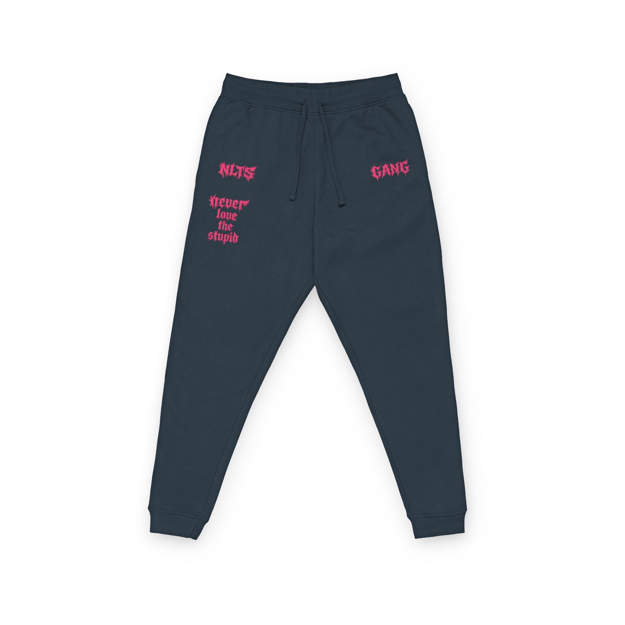 N.L.T.S GANG Embroidered 'Rise & Grind' Fleece Joggers — Cozy Streetwear Sweatpants