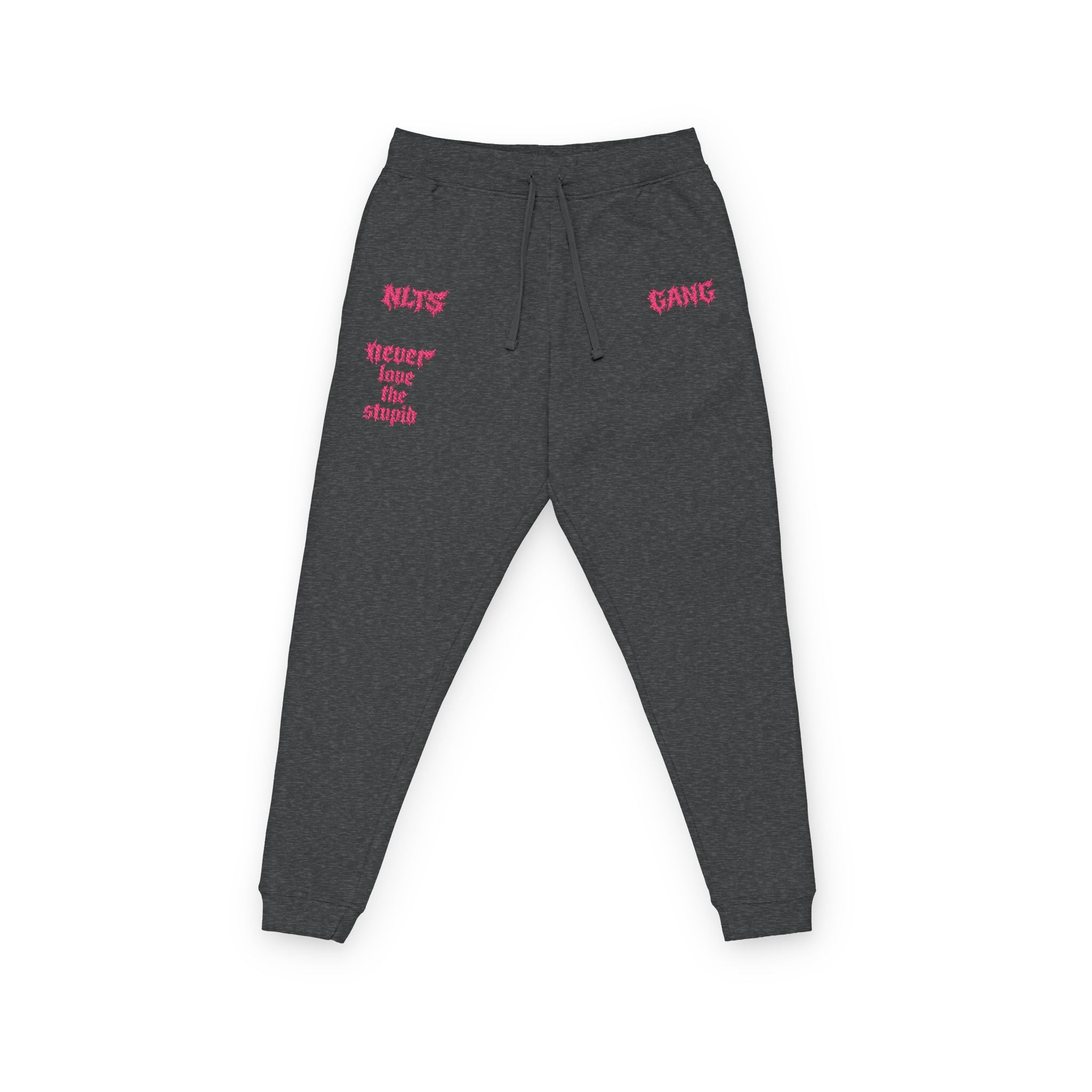 N.L.T.S GANG Embroidered 'Rise & Grind' Fleece Joggers — Cozy Streetwear Sweatpants